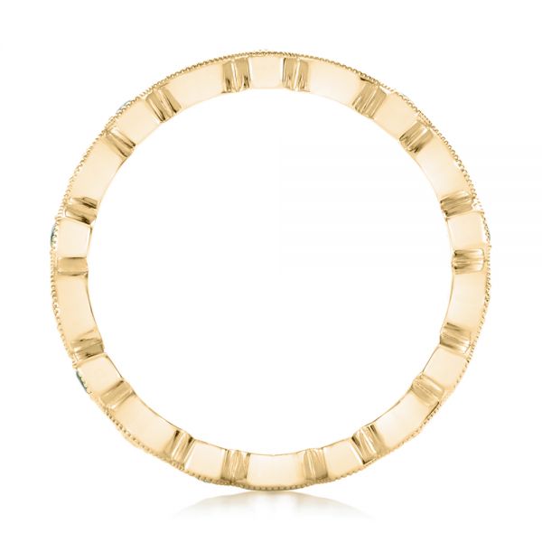 18k Yellow Gold 18k Yellow Gold Tsavorite And Diamond Stackable Eternity Band - Front View - 101892