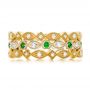 14k Yellow Gold 14k Yellow Gold Tsavorite And Diamond Stackable Eternity Band - Front View -  101892 - Thumbnail