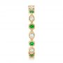 18k Yellow Gold 18k Yellow Gold Tsavorite And Diamond Stackable Eternity Band - Side View -  101892 - Thumbnail