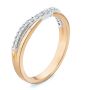 14k Rose Gold 14k Rose Gold Twist Style Diamond Ring - Three-Quarter View -  107910 - Thumbnail