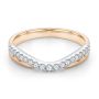 14k Rose Gold 14k Rose Gold Twist Style Diamond Ring - Flat View -  107910 - Thumbnail