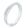 18k White Gold 18k White Gold Twist Style Diamond Ring - Three-Quarter View -  107910 - Thumbnail