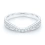 18k White Gold 18k White Gold Twist Style Diamond Ring - Flat View -  107910 - Thumbnail
