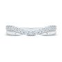 18k White Gold 18k White Gold Twist Style Diamond Ring - Top View -  107910 - Thumbnail
