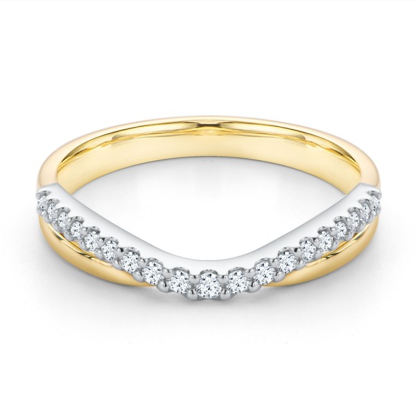 14k Yellow Gold 14k Yellow Gold Twist Style Diamond Ring - Flat View -  107910