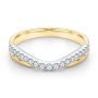 14k Yellow Gold 14k Yellow Gold Twist Style Diamond Ring - Flat View -  107910 - Thumbnail