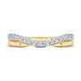 14k Yellow Gold 14k Yellow Gold Twist Style Diamond Ring - Top View -  107910 - Thumbnail