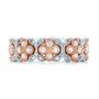 14k Rose Gold And Platinum 14k Rose Gold And Platinum Two-tone Cross Diamond Stackable Eternity Band - Top View -  101921 - Thumbnail