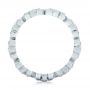  Platinum And Platinum Platinum And Platinum Two-tone Cross Diamond Stackable Eternity Band - Front View -  101921 - Thumbnail