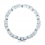 18k White Gold And 18K Gold 18k White Gold And 18K Gold Two-tone Cross Diamond Stackable Eternity Band - Front View -  101921 - Thumbnail