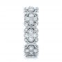 14k White Gold And Platinum 14k White Gold And Platinum Two-tone Cross Diamond Stackable Eternity Band - Side View -  101921 - Thumbnail