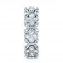 18k White Gold And 18K Gold 18k White Gold And 18K Gold Two-tone Cross Diamond Stackable Eternity Band - Side View -  101921 - Thumbnail