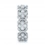  Platinum And Platinum Platinum And Platinum Two-tone Cross Diamond Stackable Eternity Band - Side View -  101921 - Thumbnail