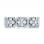 14k White Gold And Platinum 14k White Gold And Platinum Two-tone Cross Diamond Stackable Eternity Band - Top View -  101921 - Thumbnail