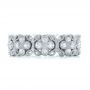  Platinum And Platinum Platinum And Platinum Two-tone Cross Diamond Stackable Eternity Band - Top View -  101921 - Thumbnail