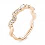 18k Rose Gold And 18K Gold 18k Rose Gold And 18K Gold Two-tone Diamond Wedding Band - Three-Quarter View -  103110 - Thumbnail