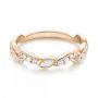 14k Rose Gold And 14K Gold 14k Rose Gold And 14K Gold Two-tone Diamond Wedding Band - Flat View -  103110 - Thumbnail