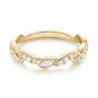 14k Yellow Gold And 14K Gold 14k Yellow Gold And 14K Gold Two-tone Diamond Wedding Band - Flat View -  103110 - Thumbnail