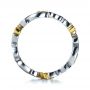18k White Gold And 18K Gold Two-tone Diamond Women's Anniversary Band - Front View -  1252 - Thumbnail