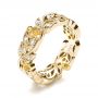 18k Yellow Gold And 14K Gold 18k Yellow Gold And 14K Gold Two-tone Diamond Women's Anniversary Band - Three-Quarter View -  1252 - Thumbnail