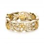 18k Yellow Gold And Platinum 18k Yellow Gold And Platinum Two-tone Diamond Women's Anniversary Band - Flat View -  1252 - Thumbnail