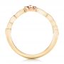 18k Yellow Gold And 18K Gold 18k Yellow Gold And 18K Gold Two-tone Flower And Leaf Diamond Wedding Band - Front View -  102555 - Thumbnail