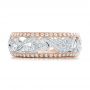 Two-tone Filigree And Diamond Women's Band - Kirk Kara - Top View -  100879 - Thumbnail