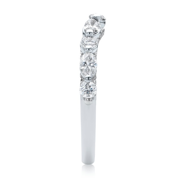  Platinum Platinum Two-tone Layered Diamond Wedding Band - Side View -  108072 - Thumbnail