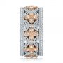 14k Rose Gold 14k Rose Gold Two-tone Organic Diamond Anniversary Band - Side View -  105175 - Thumbnail