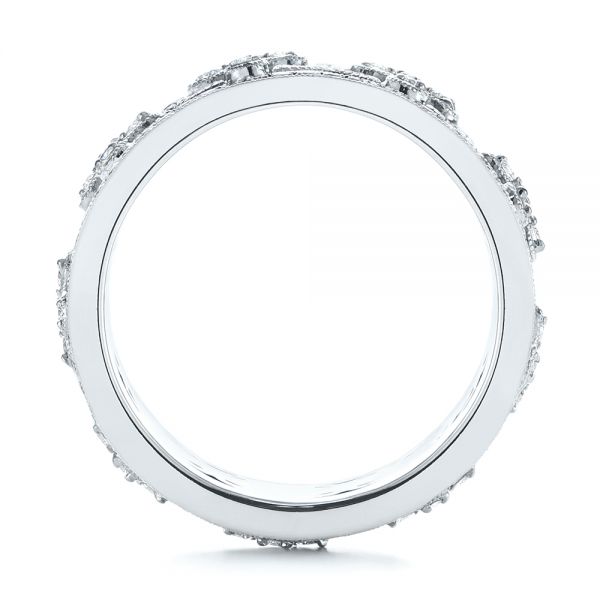  Platinum Platinum Two-tone Organic Diamond Anniversary Band - Front View -  105175