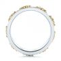 14k Yellow Gold 14k Yellow Gold Two-tone Organic Diamond Anniversary Band - Front View -  105175 - Thumbnail