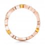 14k Rose Gold And 18K Gold 14k Rose Gold And 18K Gold Two-tone Organic Diamond Stackable Eternity Band - Front View -  101920 - Thumbnail