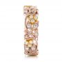 14k Rose Gold And Platinum 14k Rose Gold And Platinum Two-tone Organic Diamond Stackable Eternity Band - Side View -  101920 - Thumbnail