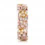 18k Rose Gold And 14K Gold 18k Rose Gold And 14K Gold Two-tone Organic Diamond Stackable Eternity Band - Side View -  101920 - Thumbnail