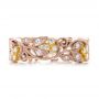 14k Rose Gold And Platinum 14k Rose Gold And Platinum Two-tone Organic Diamond Stackable Eternity Band - Top View -  101920 - Thumbnail