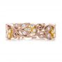 18k Rose Gold And 14K Gold 18k Rose Gold And 14K Gold Two-tone Organic Diamond Stackable Eternity Band - Top View -  101920 - Thumbnail