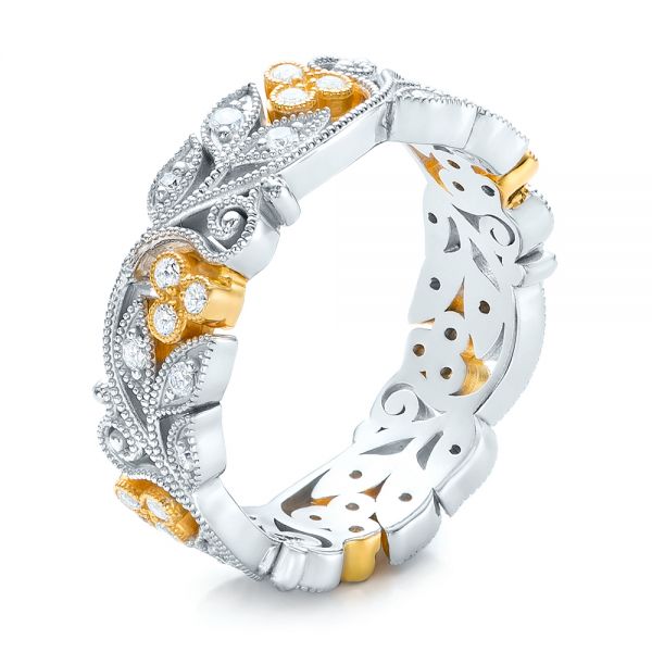 Two-Tone Organic Diamond Stackable Eternity Band - reference design