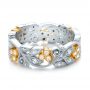  Platinum And 14K Gold Platinum And 14K Gold Two-tone Organic Diamond Stackable Eternity Band - Flat View -  101920 - Thumbnail