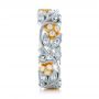  Platinum And 14K Gold Platinum And 14K Gold Two-tone Organic Diamond Stackable Eternity Band - Side View -  101920 - Thumbnail