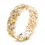 18k Yellow Gold And 18K Gold 18k Yellow Gold And 18K Gold Two-tone Organic Diamond Stackable Eternity Band - Three-Quarter View -  101920 - Thumbnail