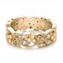 14k Yellow Gold And 14K Gold 14k Yellow Gold And 14K Gold Two-tone Organic Diamond Stackable Eternity Band - Flat View -  101920 - Thumbnail