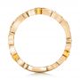 14k Yellow Gold And 18K Gold 14k Yellow Gold And 18K Gold Two-tone Organic Diamond Stackable Eternity Band - Front View -  101920 - Thumbnail