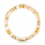 14k Yellow Gold And Platinum 14k Yellow Gold And Platinum Two-tone Organic Diamond Stackable Eternity Band - Front View -  101920 - Thumbnail