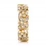14k Yellow Gold And Platinum 14k Yellow Gold And Platinum Two-tone Organic Diamond Stackable Eternity Band - Side View -  101920 - Thumbnail
