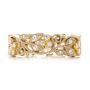 18k Yellow Gold And 14K Gold 18k Yellow Gold And 14K Gold Two-tone Organic Diamond Stackable Eternity Band - Top View -  101920 - Thumbnail