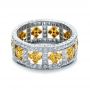  Platinum And 14K Gold Platinum And 14K Gold Two-tone Yellow And White Diamond Eternity Band - Flat View -  1233 - Thumbnail