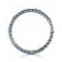 18k White Gold And 18K Gold Two-tone Yellow And White Diamond Eternity Band - Front View -  1233 - Thumbnail