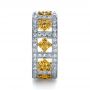  Platinum And 18K Gold Platinum And 18K Gold Two-tone Yellow And White Diamond Eternity Band - Side View -  1233 - Thumbnail