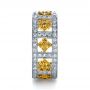  Platinum And Platinum Platinum And Platinum Two-tone Yellow And White Diamond Eternity Band - Side View -  1233 - Thumbnail