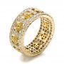 14k Yellow Gold And 14K Gold 14k Yellow Gold And 14K Gold Two-tone Yellow And White Diamond Eternity Band - Three-Quarter View -  1233 - Thumbnail